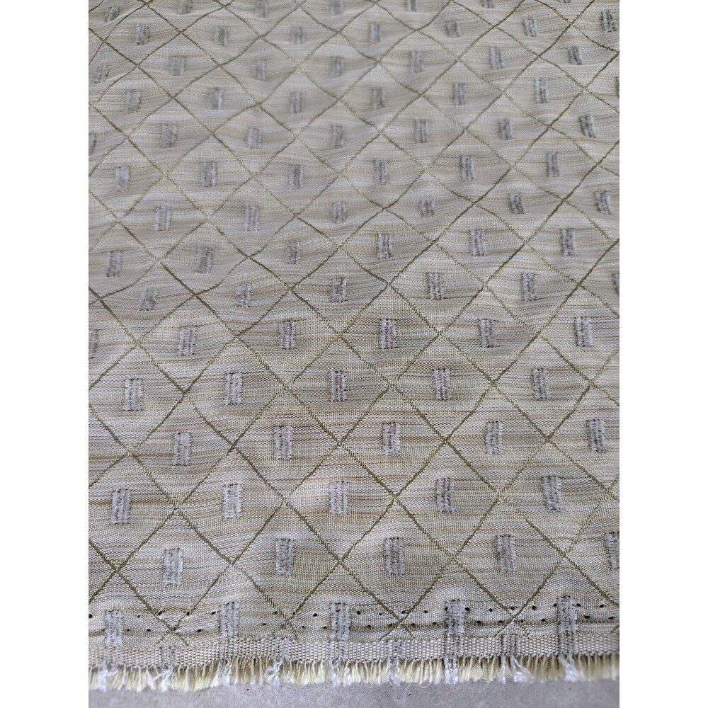 Beige And Olive  X MARKS THE SPOT UPHOLSTERY FABRIC 2 Yards By 52"W